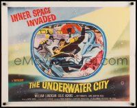 2k045 UNDERWATER CITY 1/2sh '62 William Lundigan, the world of inner space, scuba diving sci-fi!