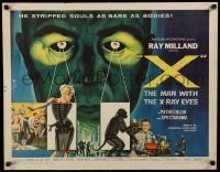 2k048 X: THE MAN WITH THE X-RAY EYES 1/2sh '63 Ray Milland strips souls & bodies, cool art!