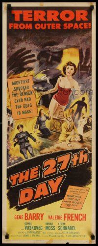 2k049 27th DAY insert '57 terror from space, mightiest shocker they ever had the guts to make!