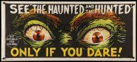 2m023 DEMENTIA 13 teaser Aust daybill '63 Coppola, The Haunted & the Hunted, creepy eyes art!