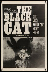2m510 BLACK CAT 1sh '66 Edgar Allan Poe, cool horror artwork!