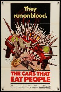 2m531 CARS THAT ATE PARIS 1sh '74 early Peter Weir, sensational art of killer auto eating victim!