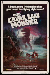 2m548 CRATER LAKE MONSTER 1sh '77 really cool dinosaur artwork by Wil!