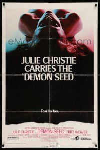 2m574 DEMON SEED 1sh '77 Julie Christie is profanely violated by a demonic machine!