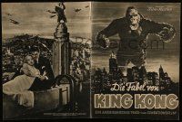2m013 KING KONG German program '33 classic image of giant ape looming over New York City!