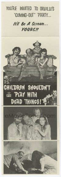 2m081 CHILDREN SHOULDN'T PLAY WITH DEAD THINGS herald '72 it'll be a scream, YOURS, lots of images!