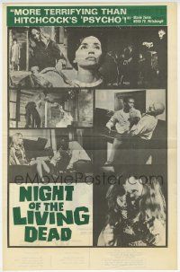 2m083 NIGHT OF THE LIVING DEAD herald '68 George Romero classic, mindless zombies, ultra rare!