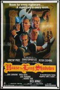 2m642 HOUSE OF THE LONG SHADOWS 1sh '83 Vincent Price, Peter Cushing, John Carradine & Chris Lee!