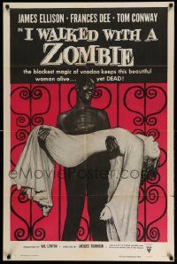2m648 I WALKED WITH A ZOMBIE style A 1sh R56 classic Val Lewton & Jacques Tourneur voodoo horror!