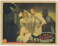 2m273 BLACK DRAGONS LC '42 great image of nurse helping creepy doctor Bela Lugosi operate on guy!