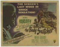 2m232 BODY SNATCHER TC '45 art of Boris Karloff close up & robbing body from graveyard!