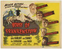 2m239 HOUSE OF FRANKENSTEIN TC R50 Boris Karloff, Lon Chaney Jr., best image with all monsters!