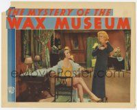 2m345 MYSTERY OF THE WAX MUSEUM LC '33 reporter Glenda Farrell smiles at scantily clad Fay Wray!