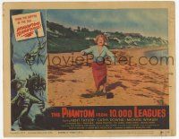 2m350 PHANTOM FROM 10,000 LEAGUES LC #3 '56 great image of terrified woman running on the beach!