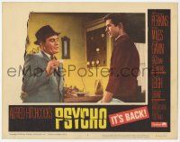 2m351 PSYCHO LC #2 R65 Alfred Hitchcock, Martin Balsam quizzes Anthony Perkins at the Bates Motel!