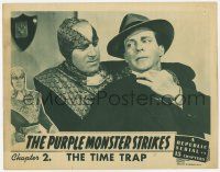 2m352 PURPLE MONSTER STRIKES chapter 2 LC '45 Roy Barcroft in costume choking Dennis Moore!