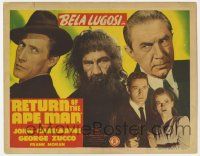 2m259 RETURN OF THE APE MAN TC '44 bearded Frank Moran between Bela Lugosi & John Carradine!