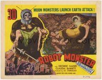 2m360 ROBOT MONSTER 3D LC #4 '53 3-D, George Nader tries to save Claudia Barrett from wacky monster!