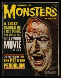 2m069 FAMOUS MONSTERS OF FILMLAND #14 magazine Oct 1961 art of Vincent Price from Pit & Pendulum!
