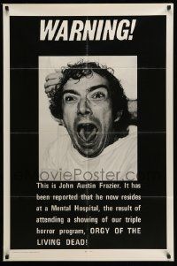 2m737 ORGY OF THE LIVING DEAD teaser 1sh '72 John Austin Frazier shouldn't have seen this movie!