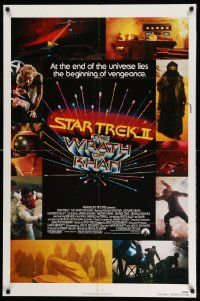 2m778 STAR TREK II 1sh '82 The Wrath of Khan, Leonard Nimoy, William Shatner, sci-fi sequel!