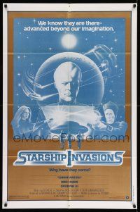 2m782 STARSHIP INVASIONS 1sh '77 wacky aliens who are advanced beyond our imagination!