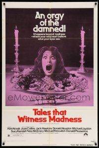 2m786 TALES THAT WITNESS MADNESS 1sh '73 wacky screaming head on food platter horror image!