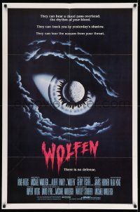 2m831 WOLFEN int'l 1sh '81 really cool horror art of moon & clouds as eye, There is no defense!
