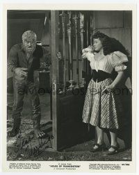 2m055 ELENA VERDUGO signed 8x10.25 still '44 with Wolfman Lon Chaney Jr. in House of Frankenstein!