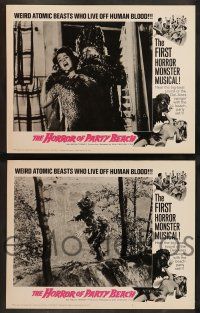 2m402 HORROR OF PARTY BEACH 8 LCs '64 first horror monster musical, beach party & atomic beast!
