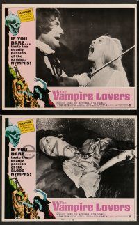 2m444 VAMPIRE LOVERS 4 LCs '70 Hammer, taste the deadly passion of the blood-nymphs if you dare!
