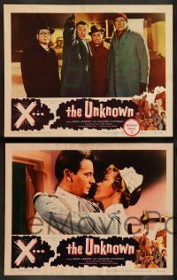 2m424 X THE UNKNOWN 8 LCs '57 Dean Jagger, it kills but it cannot be killed, Hammer horror sci-fi!
