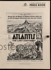 2m093 ATLANTIS THE LOST CONTINENT pressbook '61 George Pal underwater sci-fi, cool fantasy art!