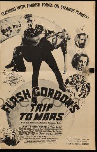 2m109 FLASH GORDON'S TRIP TO MARS pressbook supplement '38 Buster Crabbe , 4-page black & white!
