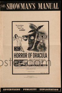 2m128 HORROR OF DRACULA pressbook '58 Hammer horror classic, vampire monster Christopher Lee!