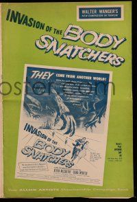 2m138 INVASION OF THE BODY SNATCHERS pressbook '56 classic horror, the ultimate in sci-fi!