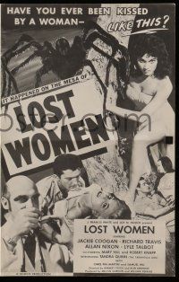 2m145 MESA OF LOST WOMEN pressbook '52 grown up Jackie Coogan vs super women who kissed & killed!