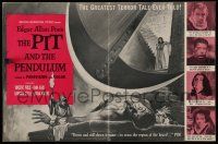 2m160 PIT & THE PENDULUM pressbook '61 Edgar Allan Poe's greatest terror tale, great art!