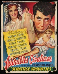 2p710 ADORABLE CREATURES Belgian '56 French comedy with Martine Carol & Danielle Derrieux!