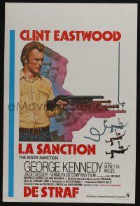 2p746 EIGER SANCTION Belgian '75 cool multiple images of Clint Eastwood w/shotgun!