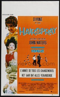 2p762 HAIRSPRAY Belgian '88 cult musical by John Waters, Ricki Lake, Divine, Sonny Bono