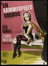 2p166 DIARY OF A CHAMBERMAID Danish '65 Jeanne Moreau, directed by Luis Bunuel, Stevenov art!