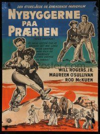 2p214 WILD HERITAGE Danish '60 Will Rogers Jr. & Maureen O'Sullivan in a bold and reckless land!