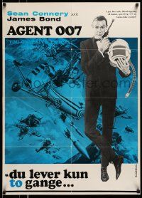 2p215 YOU ONLY LIVE TWICE Danish R70s Connery as James Bond by Frank McCarthy & Robert McGinnis!