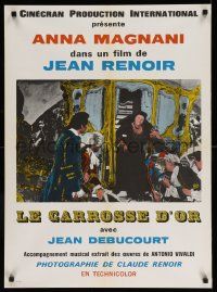 2p132 GOLDEN COACH French 23x31 R70s Jean Renoir's Le carrosse d'or!