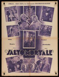 2p146 SALTO MORTALE French 24x32 '31 E.A. Dupont's trapeze romantic love triangle!