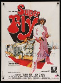 2p150 SUPER FLY French 23x31 '73 great artwork of Ron O'Neal with car & girl!