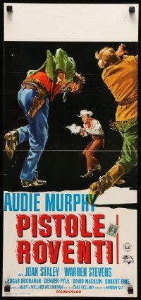 2p263 GUNPOINT Italian locandina '66 Audie Murphy in the story of a town with a gun in its back!