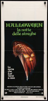 2p264 HALLOWEEN Italian locandina '79 John Carpenter classic, Bob Gleason jack-o-lantern art!