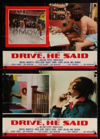 2p220 DRIVE, HE SAID set of 2 Italian photobustas '71 William Tepper, Karen Black, Jack Nicholson!